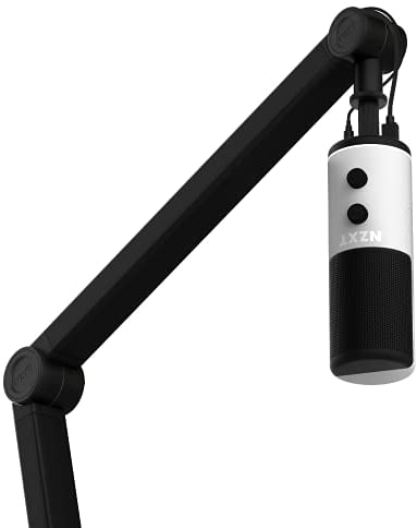 NZXT Boom Arm - AP-BOOMA-B1 - Streaming Mikrofon Boom Arm - Diskretes Aufbewahren von USB & XLR Kabeln - Glatt und leise - Kabelkanalabdeckungen - Schwarz
