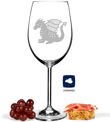 JUNIWORDS Weinglas mit Gravur, Drache (1003098), Rotweinglas