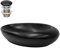 ML-Design Lavabo d'Appoggio in Ceramica Nero Finitura Opaca 585 x 375 x 145 mm Lavandino Ovale Moderno senza Troppopieno con Foro di Scarico e Piletta Lavello Elegante Sanitari Arredo Bagno Toilette
