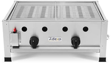 Stalwart DA-GG1102B Commercial Gas BBQ Grill 2 Burners Table Top