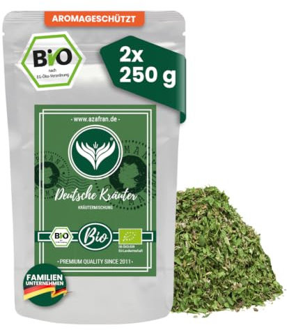 Azafran BIO Deutsche Kräuter, Gartenkräuter Mischung 500g | Vielseitiger Küchenklassiker für Butter, Quark, Dips & Aufstriche