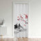 Loussiesd Japanese Style Doorway Curtain Privacy, Japan Cherry Blossom Door Cover Curtain, Exotic Fuji Mountain Insulated Thermal Curtains for Bedroom(1 Panel,132x203cm)
