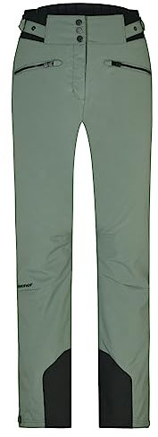 Ziener Damen TILLA Ski-Hose/Schnee-Hose | atmungsaktiv, wasserdicht, Primaloft, Green mud, 46