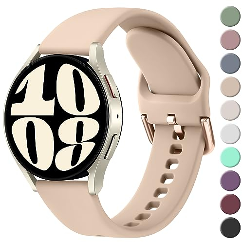 Vancle Armband für Samsung Galaxy Watch 4/5/6 und Classic 40-47mm - 20mm Neues Silikon Ersatz Uhrenarmband für Damen und Herren