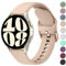 Vancle Armband für Samsung Galaxy Watch 4/5/6 und Classic 40-47mm - 20mm Neues Silikon Ersatz Uhrenarmband für Damen und Herren