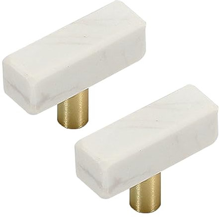 2 Stück Kabinett Griffe Marmor ziehen,Türgriff Sockel aus Aluminium,Schublade Knöpfe,Kleiderschrank Knauf, Stangengzieht Griffe,Möbelknäufe Kommode Kabinett knopf (Single hole)