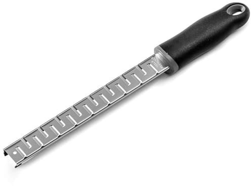 Forgast Grattugia Media Manuale, Maglia Media, Grattugia da Tavola Scaglie per Formaggio, Parmigiano, Verdure, In acciaio inox, Manico in Plastica, Lunghezza totale 30 cm, Lavabile in Lavastoviglie