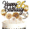 Feelairy Tortendeko Happy Birthday Gold Kuchendeko 36. Geburtstag Frau, Kuchen Topper Happy 36th Birthday, Cake Topper 36. Geburtstag Ballons Konfetti für Geburtstagstorte Deko 36 Jahre Frauen Männer