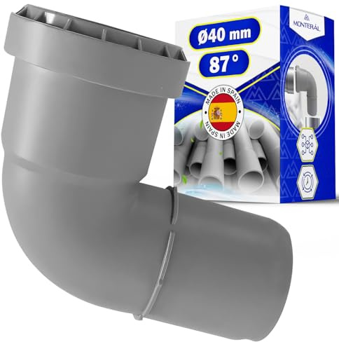 Bogen Abflussrohr 87 Grad Ø50mm Polypropylen - Garantie 10 Jahre - MONTERAL | MADE IN SPAIN