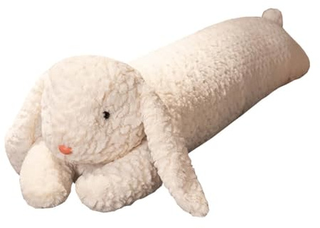 Hofun4U Rabbit Plush Pillow, Rabbit Stuffed Animal, Rabbit Plush Long Body Pillow for Kids Adults (White,35 inch)