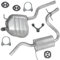 Polmo Schalldämpferset Auspuffanlage Auspuff für Octavia 2 II 2004-10/2008 1.6 FSI
