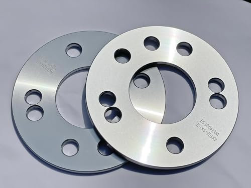 DZSQOSJB Spurverbreiterung 2 Stücke 5mm Spurverbreiterung Adapter Anzug Für Peugeot Universal Serie PCD 4x10 0/4x10 8/5x10 8/5x 114,3 Auto-Rad-Distanzscheiben