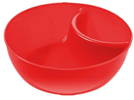Anti-Soggy Cereal Bowl - Snack Dish With Dipping Section | Snacks Tray | Stackable Plate | Chip And Dip Bowls | Serving Cracker Bowls Divided Platters | Soup And Sandwich Plate Combo | Bread Dipping