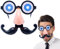 MKKZLPN Lustige Clown Brille Halloween,Zubehör Halloween,Brille mit Nase, Schnurrbart und Augenbrauen,Spaßbrille,Accessoire für Fotobox oder Karneval Cosplay und Erwachsene Kinder-Party