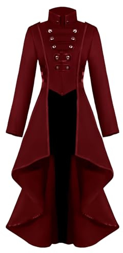 MVFEUIJ Veste Steampunk pour femme - Style gothique - Palais victorien - Manteaux vintage - Costume d'Halloween - Carnaval - Fête - Cosplay