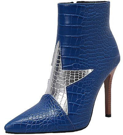 Saldi Scarpe Donna Stivali Donna Alti Stivali da Donna sopra al Ginocchio, con Tacco Alto E Plateau Stivali Texani Donna Estivi Stivaletti Texani Donna Neri Stivali Texani