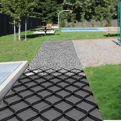 ROBAUN Garten-Stützmauergitter, Kies, Bodengitter, 5,1 cm dick, Auffahrt-Stabilisierungsgitter für Parkplätze, Gärten, Einfahrten, Terrassen (3 x 10 m)