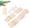 Rectangle Wooden Discs with Holes, Unfinished Hanging Craft Door Signs Blank Wood Sign Plain with Hemp Rope DIY Christmas Ornaments Hanging Decorations