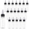 Yudobliss Flacon à Presser, 20 Pièces 30ml Mini Bouteille Plastique Transparent avec Embout Pivotant, Bouteilles à Presser en Plastique Réutilisables, pour l'encre Liquide, Huiles, Gels, Colles(Noir)