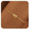 RMMD Gold Armband Mädchen - 18K Gold Vergoldete Damen Initialen Armband mit Buchstaben S Armband Personalisiertes Armband Gold Armband Mädchen Teenager Mädchen Geschenke