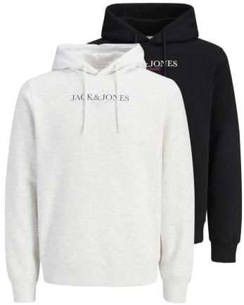 JACK & JONES Herren Jorbillyburg Sweat Hood FST 2pk Mp Jorbillyburg Sweat Hood FST 2Pk Mp (2er Pack)