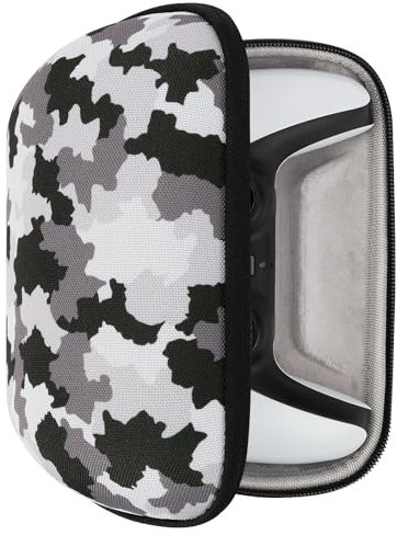 GEEKRIA Étui de transport pour manette de jeu compatible avec Sony PlayStation 5 DualSense, PS4 DualShock 4, PS3 Dualshock 3, accessoires de jeu (camouflage), camouflage
