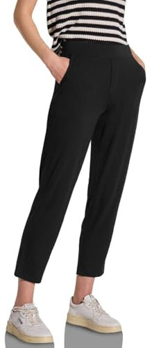 STREET ONE Damen A379033 Jersey-Hose im Loose Fit, Black, 46W x 28L