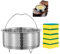 Générique Panier Vapeur en Acier Inoxydable 22 Cm pour Cocotte Minute Accessoire De Cuisine - Idéal pour Cuisson De Viande Et Légumes Insert Steamer Universel Passoire Résistante à La