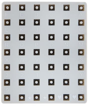 Rayher Silikon Gießform Buchstaben/Zahlen-Perlen, 42 Perlen, 10 x 10 mm, zum Ausgießen mit Kreativ Beton, Art Resin Gießharz, Raysin-Gießpulver, 36195000