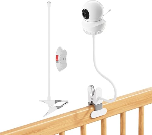Ybludiy Babysense HD S2/V43 Baby Monitor Mount,Flexible Bracket Compatible Babysense V43/S2 Baby Monitor Clip Bracket,Flexible Twist BabyMonitors Mount,No Drilling Required