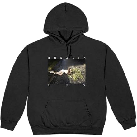 ROSALÍA Unisex Official Merch Rosalía Lux Photo Hoodie Black Kapuzenpullover (1er Pack)