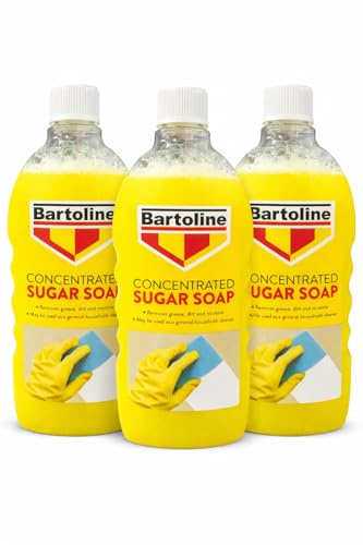Sugar Soap 500ml (Pack of 3) | Powerful Surface Cleaner for Paint Preparation & Household Use | Removes Grease, Grime & Nicotine Stains | Excellent General Purpose Cleaner | Ready to Use Solution