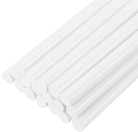 PATIKIL Hot Glue Sticks for Glue Gun, 20 Pcs Colored Hot Melt Adhesive Glue Sticks Bulk for DIY Projects Craft Art Decoration Home Repairs, White (100mm x 7mm)