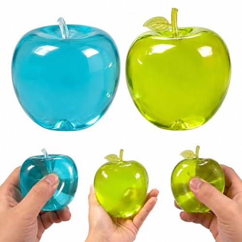 YQYCE 2 Stück Apfel Squishy, Squishy Apfel, Squishy Stressball, Exquisite und einfach zu platzieren, geeignet für Zuhause, Büro, Desktop, perfekt für Squishy Sammler und Büro Ornament Enthusiasten