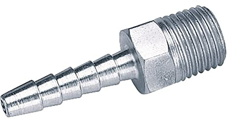 Draper 25842 PCL Male Screw Tailpiece, 1/4 Taper, 3/16 Bore, Blue, Pack of 5