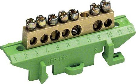 Hager KM07E PE-Klemme 7 Klemmstellen f.Hutschiene 35mm