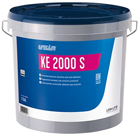 UZIN KE 2000 S Colle universelle humide et adhésive pour vinyle PVC Colle universelle puissante pour tous les types de revêtements de sol courants (6 kg)