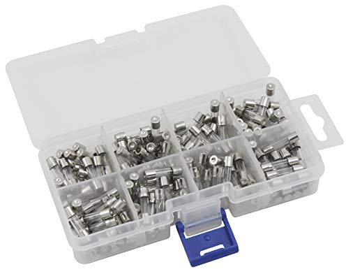McPower Sicherungen Feinsicherungen 5x20 mm Sicherungssortiment 160-teilig, flink je 20St., 500 mA, 1 A, 2 A, 3 A, 4 A, 5 A, 8 A, 10 A in durchsichtiger Kunststoffbox