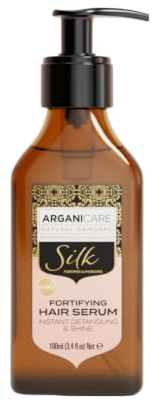 ARGANICARE - Ultimatives Glanz-Serum mit Seidenprotein – Pflege für alle Haartypen – Flasche mit 100 ml