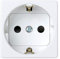 CABLEPELADO Base de enchufe Schuko Simon 27 | Base schuko con dispositivo seguridad y embornamiento a tornillo | ‎‎16 A 250V | 27472-65 | 45x45 mm | 1 elemento | Acabado Blanco | Simon 27