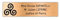 DECOHO - Plaque Boite aux Lettres Decayeux Personnalisable - Plastique cuivre Lettres Noires - 100x25 mm adhésive 3 Lignes avec Triskell - Cuivre