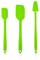 Kochblume Schaber-Set - Restelöffel L & Design Teigschaber L & Design Teigschaber M 3er Set | Premium-Silikon | Hitzbeständig | Spülmaschinenfest | Farbe: limette