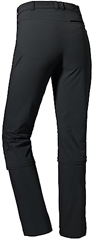 Schöffel Damen Pants Engadin1, strapazierfähige Damen Hose für Wanderungen, wasserabweisende Outdoor Hose mit sportlichem Schnitt, black, 20