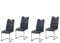 HTI-Line Schwingstuhl 4er Set PU schwarz DannyC Freischwinger Esszimmerstuhl Kunstleder