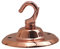 DC Voltage CEILING HOOK for light fitting hang pendant lamp CHANDELIER or lampshade with chain, VINTAGE, art deco, antique style, solid metal decorative ceiling rose hook (Rose Gold)
