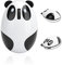 143 Slim Wireless Bluetooth Panda Mouse, Portable Mobile Optical Mice, Less Noise Cute Mouse With Nano Receiver for PC, Laptop, Computer