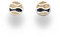DUR Schmuck Ohrstecker Strandwellen Sand, Lavasand, Silber 925/- rhod. (O5233)
