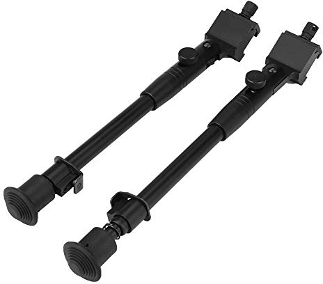 Bipied de Style pivotant à Hauteur réglable, Monopode bipied de Fusil Tactique réglable en Alliage d'aluminium Durable de 9 à 12 Pouces pour Le tir de Chasse