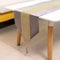 Deggodech Grau Tischläufer mit Quaste 32 x 210 cm Lang Modern Glitter Tischläufer Gold Diamant Table Runner für Küchentisch, Kaffeetisch, Kommode，Weinschrank Dekoration (210cm, Grau)