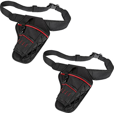 PYNQ 2X Fondina per Trapano Impermeabile Impact Driver Porta Trapano Borsa per Utensili Elettrica Multifunzione con Cintura in Vita per Cacciavite A